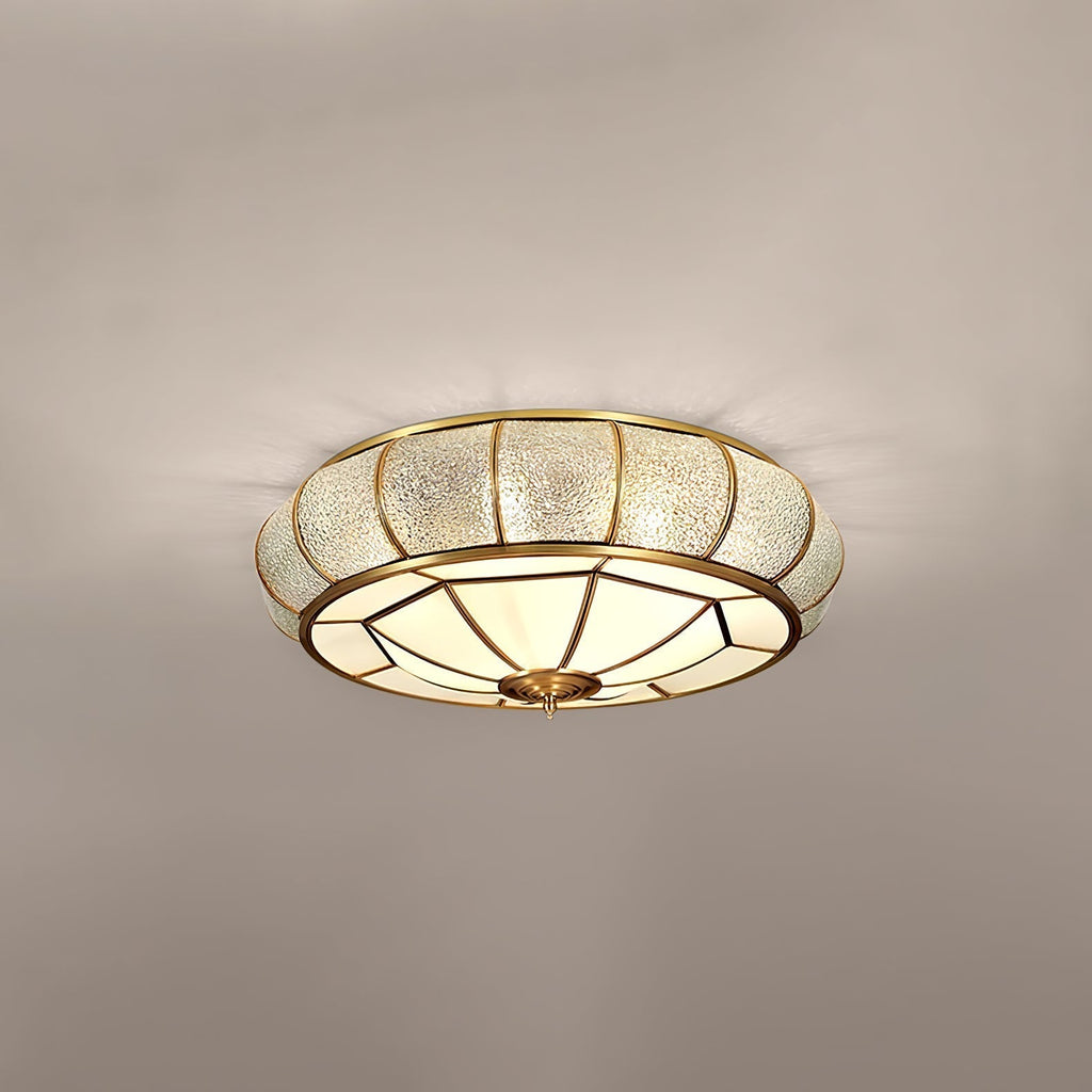 Round Textured Glass Ceiling Light by FIFTH & BEAM — product view 11