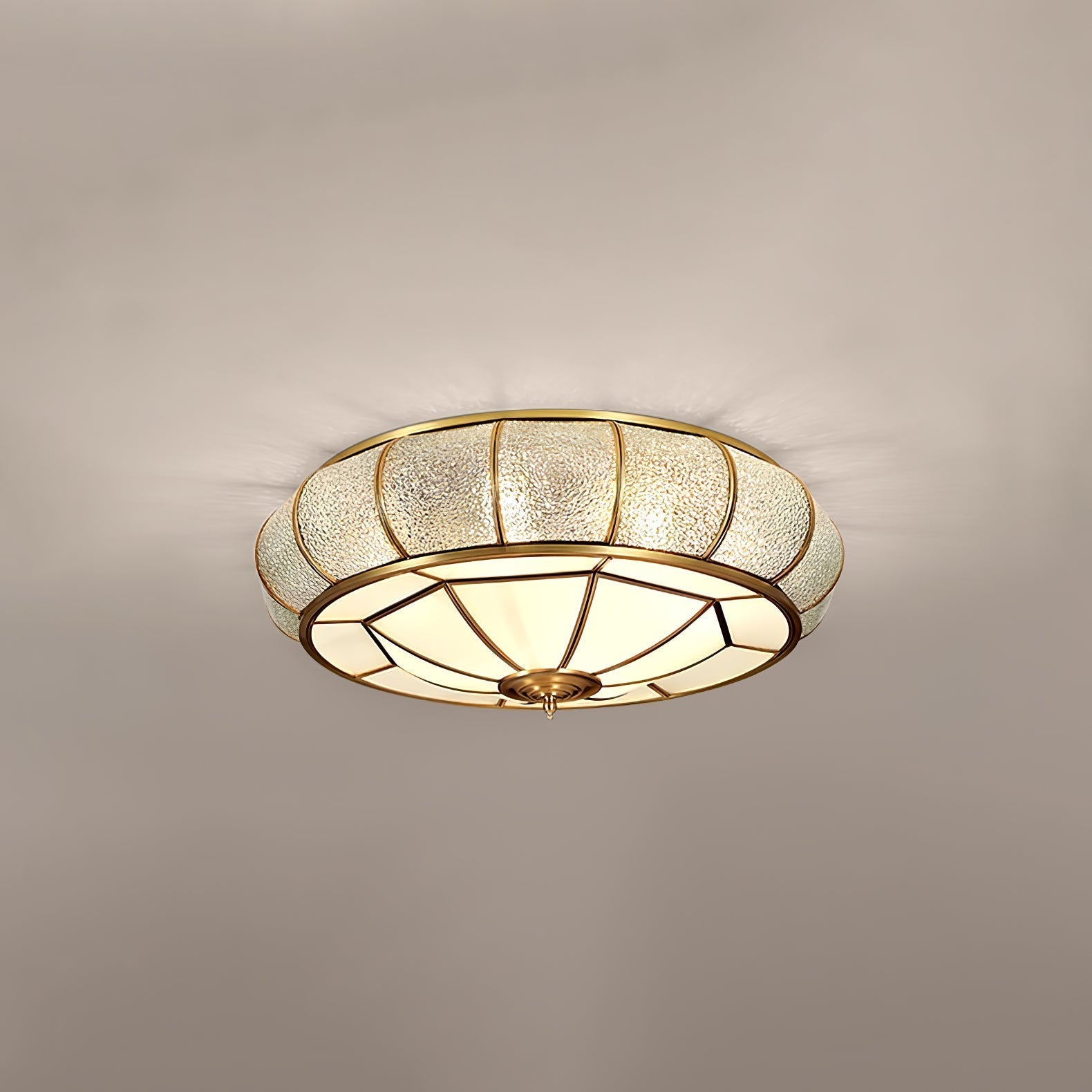 Round Textured Glass Ceiling Light by FIFTH & BEAM — product view 11