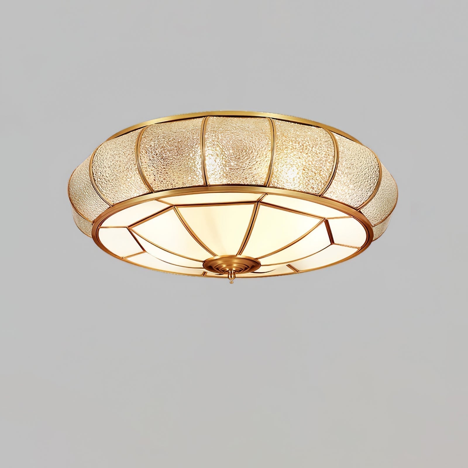Round Textured Glass Ceiling Light by FIFTH & BEAM — product view 12