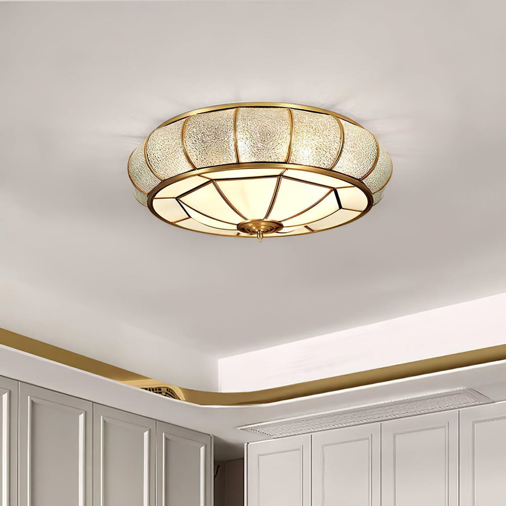 Round Textured Glass Ceiling Light by FIFTH & BEAM — product view 13