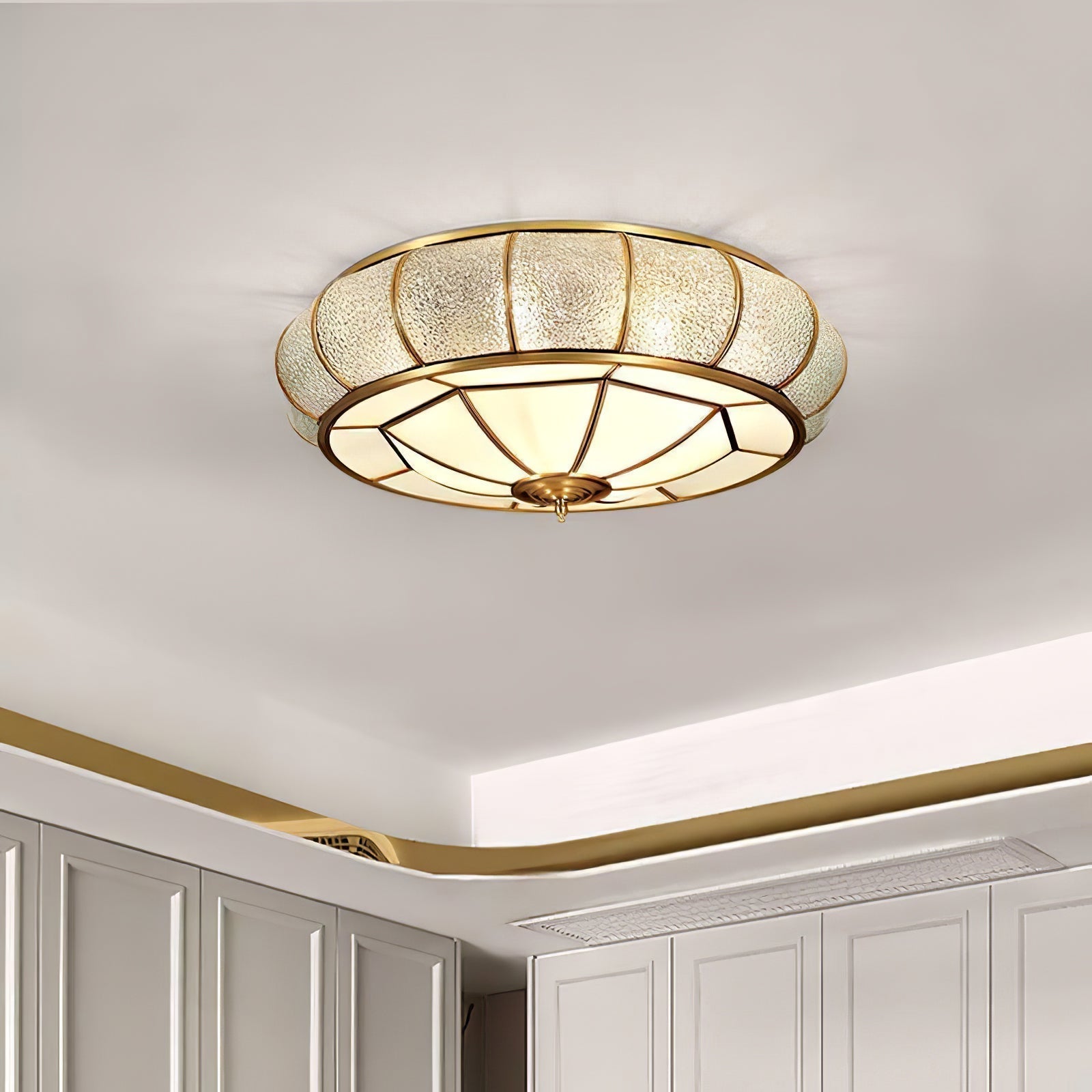 Round Textured Glass Ceiling Light by FIFTH & BEAM — product view 13