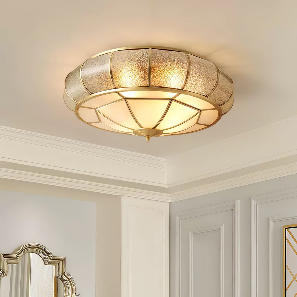 Round Textured Glass Ceiling Light by FIFTH & BEAM — product view 5