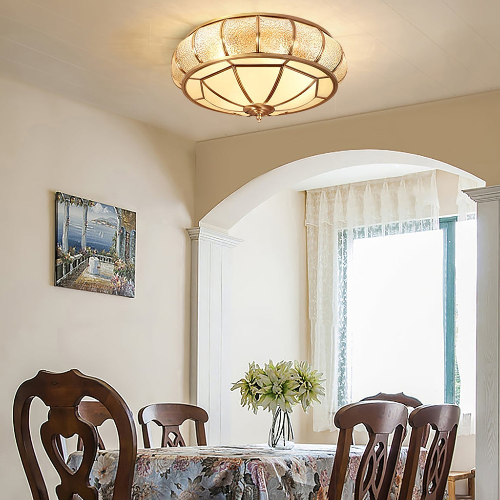 Round Textured Glass Ceiling Light by FIFTH & BEAM — product view 7