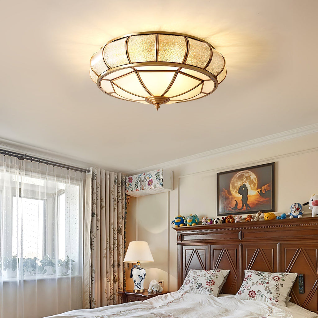 Round Textured Glass Ceiling Light by FIFTH & BEAM — product view 19