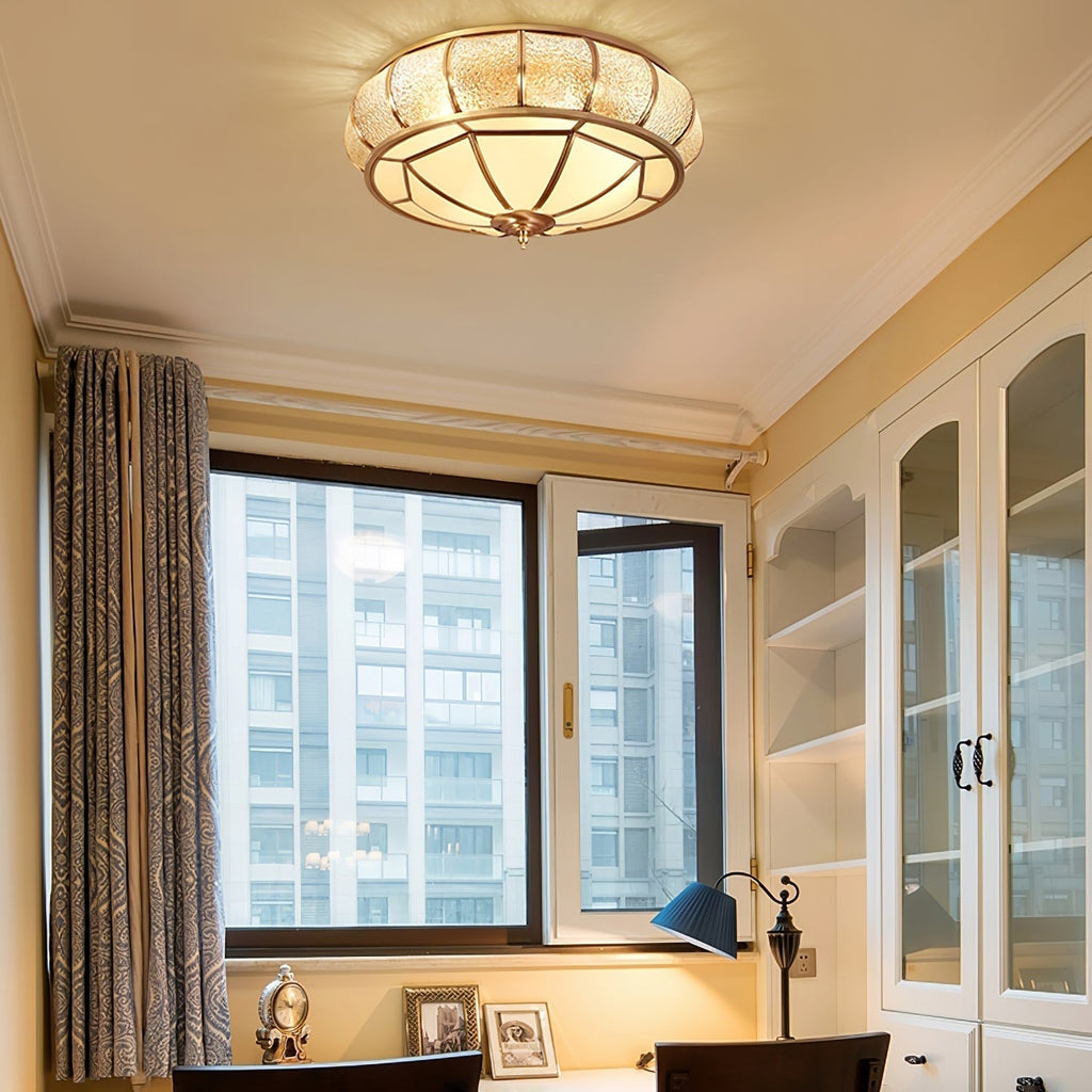 Round Textured Glass Ceiling Light by FIFTH & BEAM — product view 20