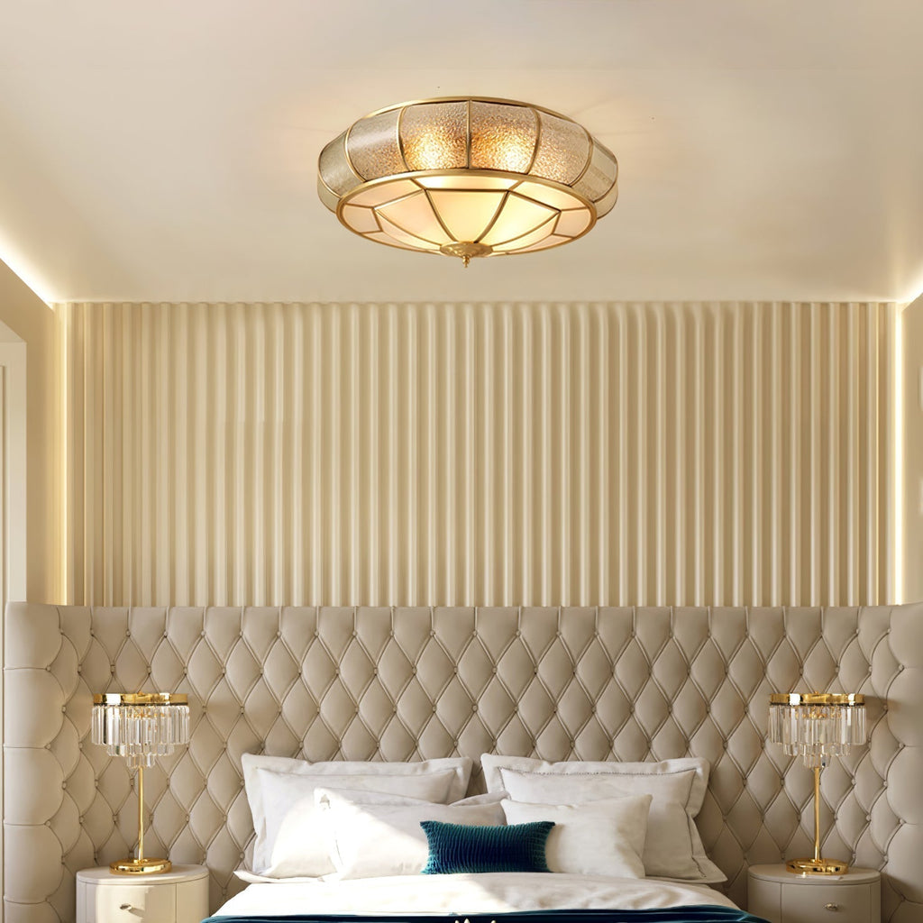 Round Textured Glass Ceiling Light by FIFTH & BEAM — product view 21