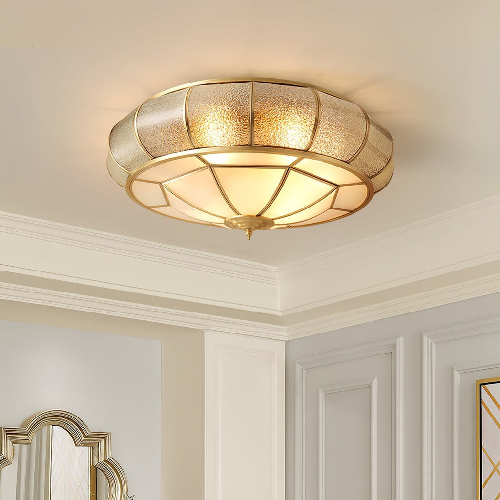 Round Textured Glass Ceiling Light by FIFTH & BEAM — product view 23