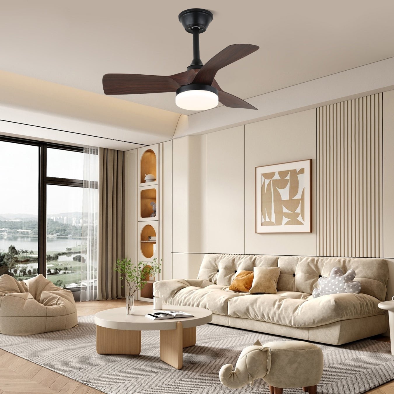 Rowan Ceiling Fan Light by FIFTH & BEAM — product view 4