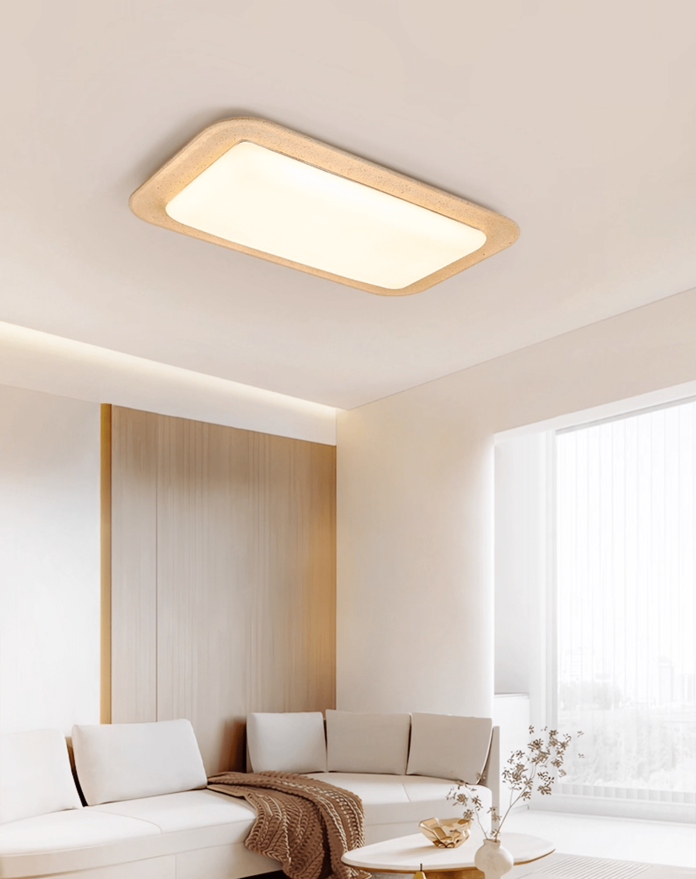 Sandveil Travertine Ceiling Light by FIFTH & BEAM — product view 2