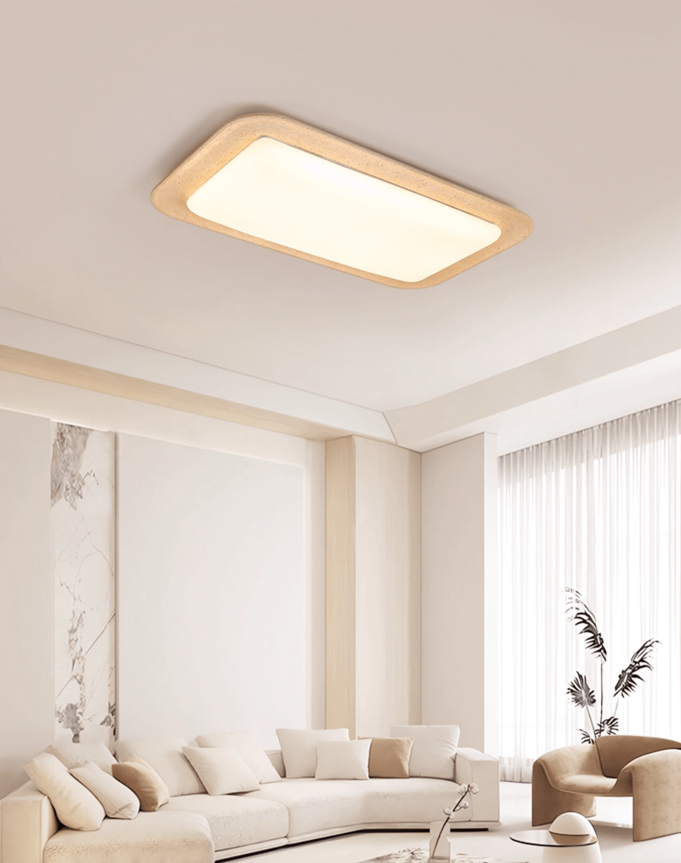 Sandveil Travertine Ceiling Light by FIFTH & BEAM — product view 3