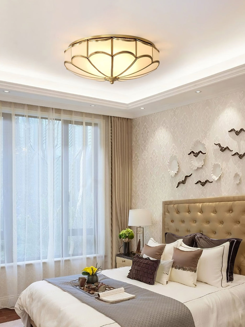 Scalloped Flush Ceiling Light by FIFTH & BEAM — product view 13