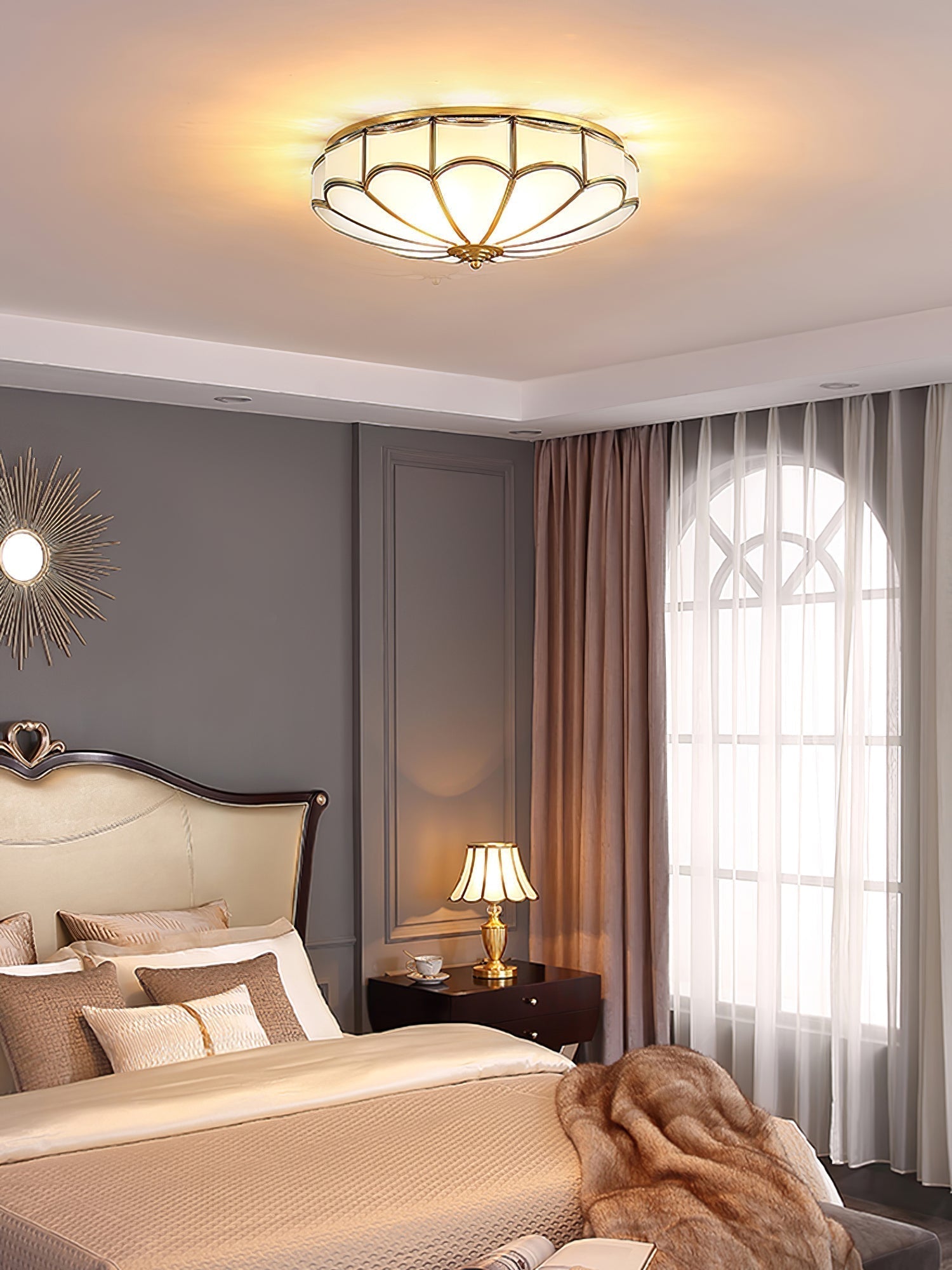Scalloped Flush Ceiling Light by FIFTH & BEAM — product view 12