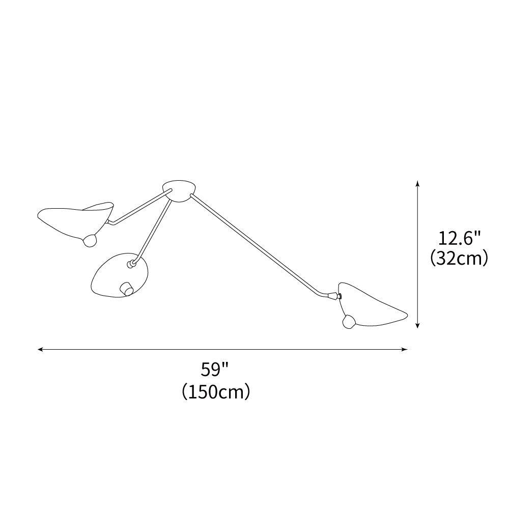 Serge Mouille Ceiling Lamp by FIFTH & BEAM — product view 3