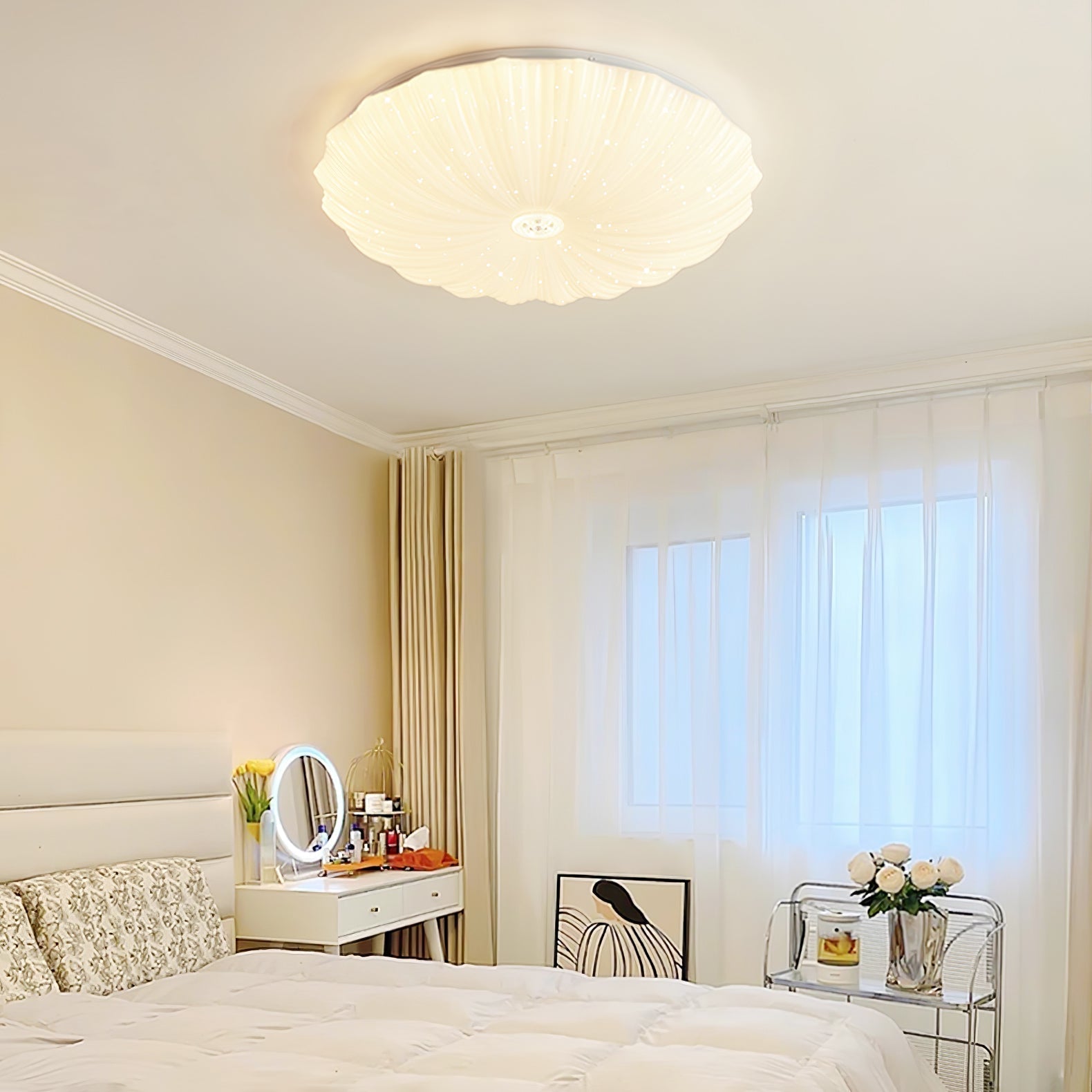Acrylic Shell Round Ceiling Lamp by FIFTH & BEAM — product view 2