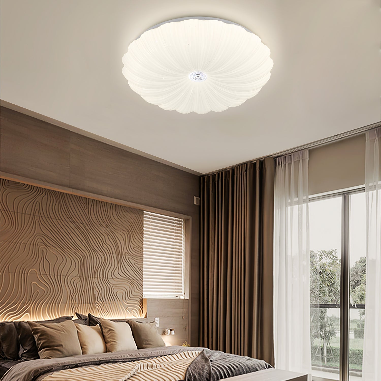 Acrylic Shell Round Ceiling Lamp by FIFTH & BEAM — product view 4