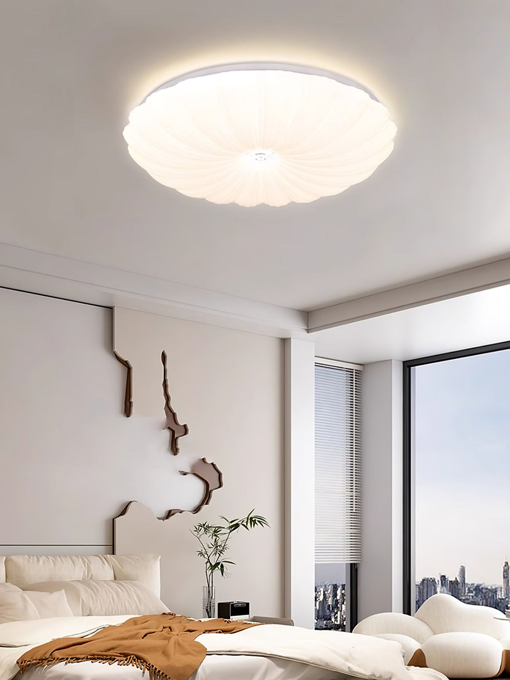 Acrylic Shell Round Ceiling Lamp by FIFTH & BEAM — product view 17