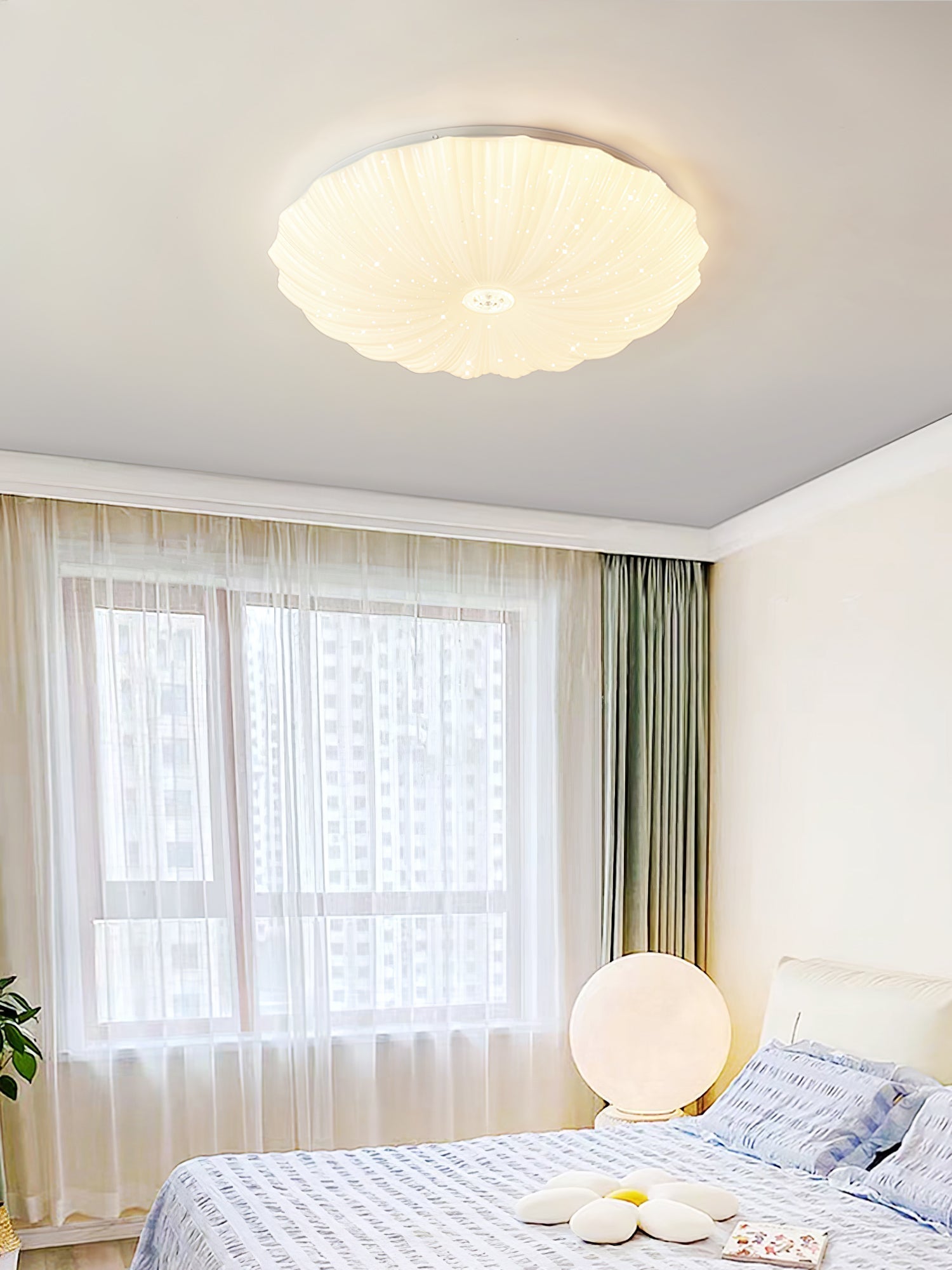 Acrylic Shell Round Ceiling Lamp by FIFTH & BEAM — product view 11