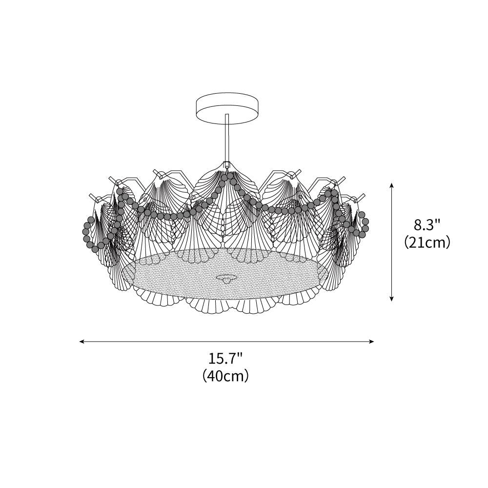 Shell Glass Ceiling Lamp by FIFTH & BEAM — product view 3