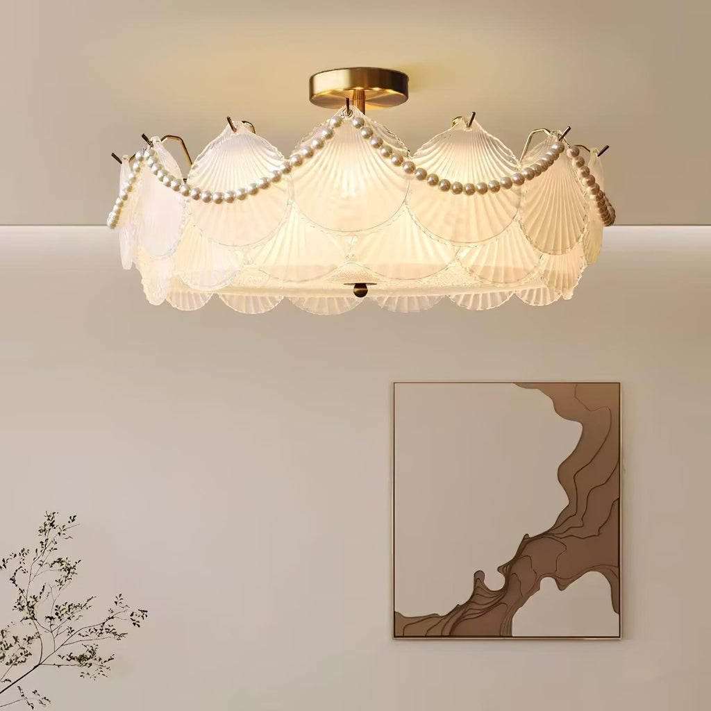 Shell Glass Ceiling Lamp by FIFTH & BEAM — product view 2