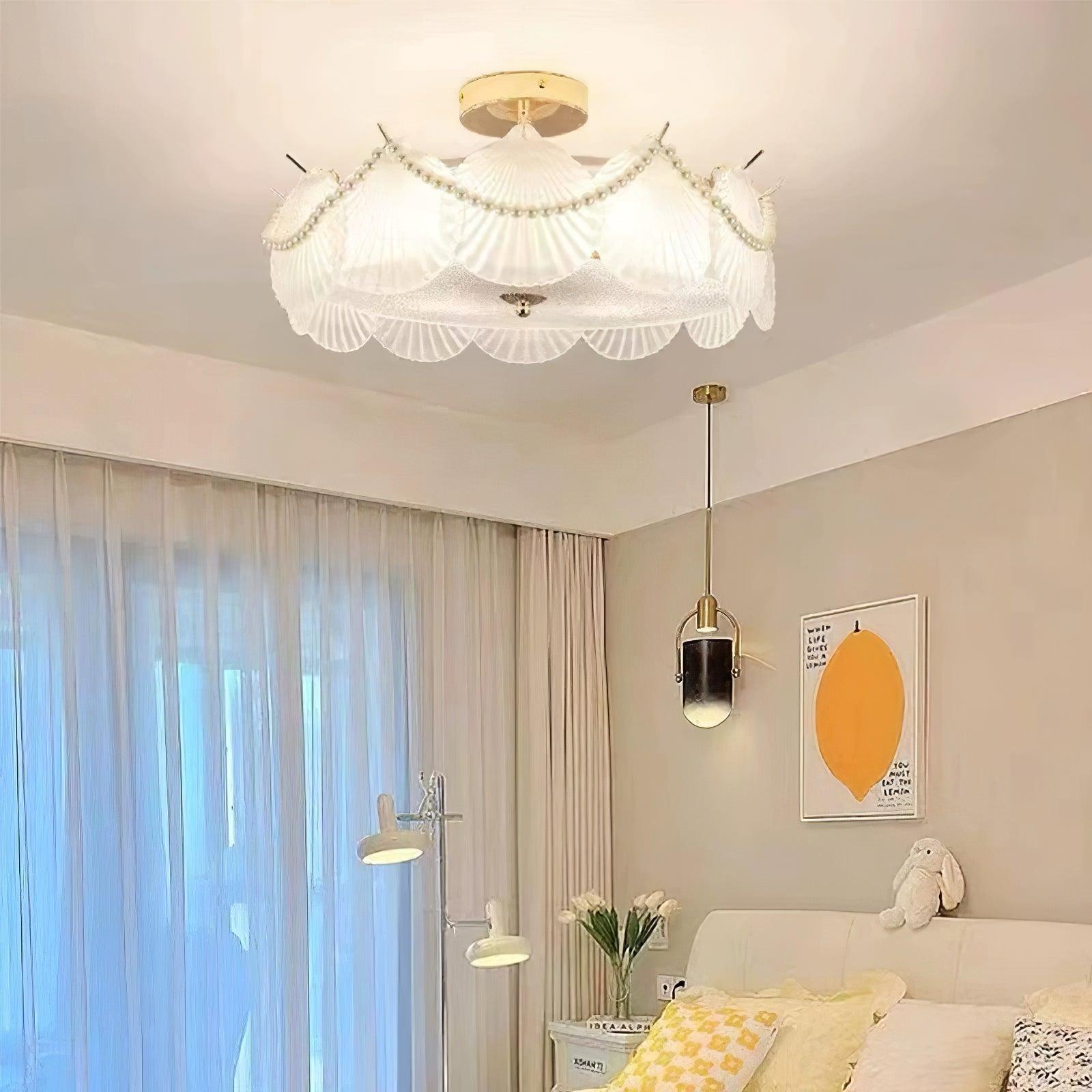 Shell Glass Ceiling Lamp by FIFTH & BEAM — product view 5