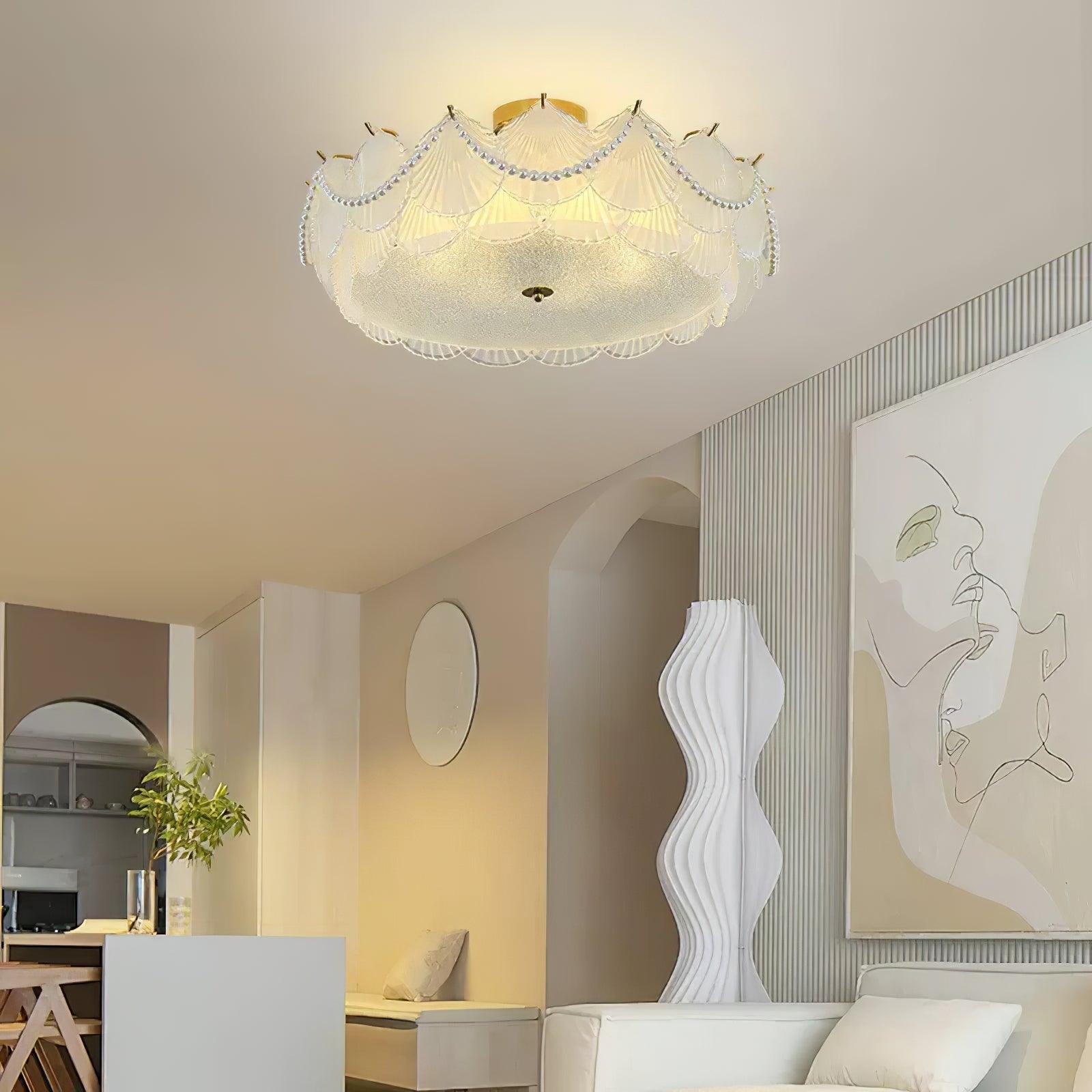 Shell Glass Ceiling Lamp by FIFTH & BEAM — product view 6