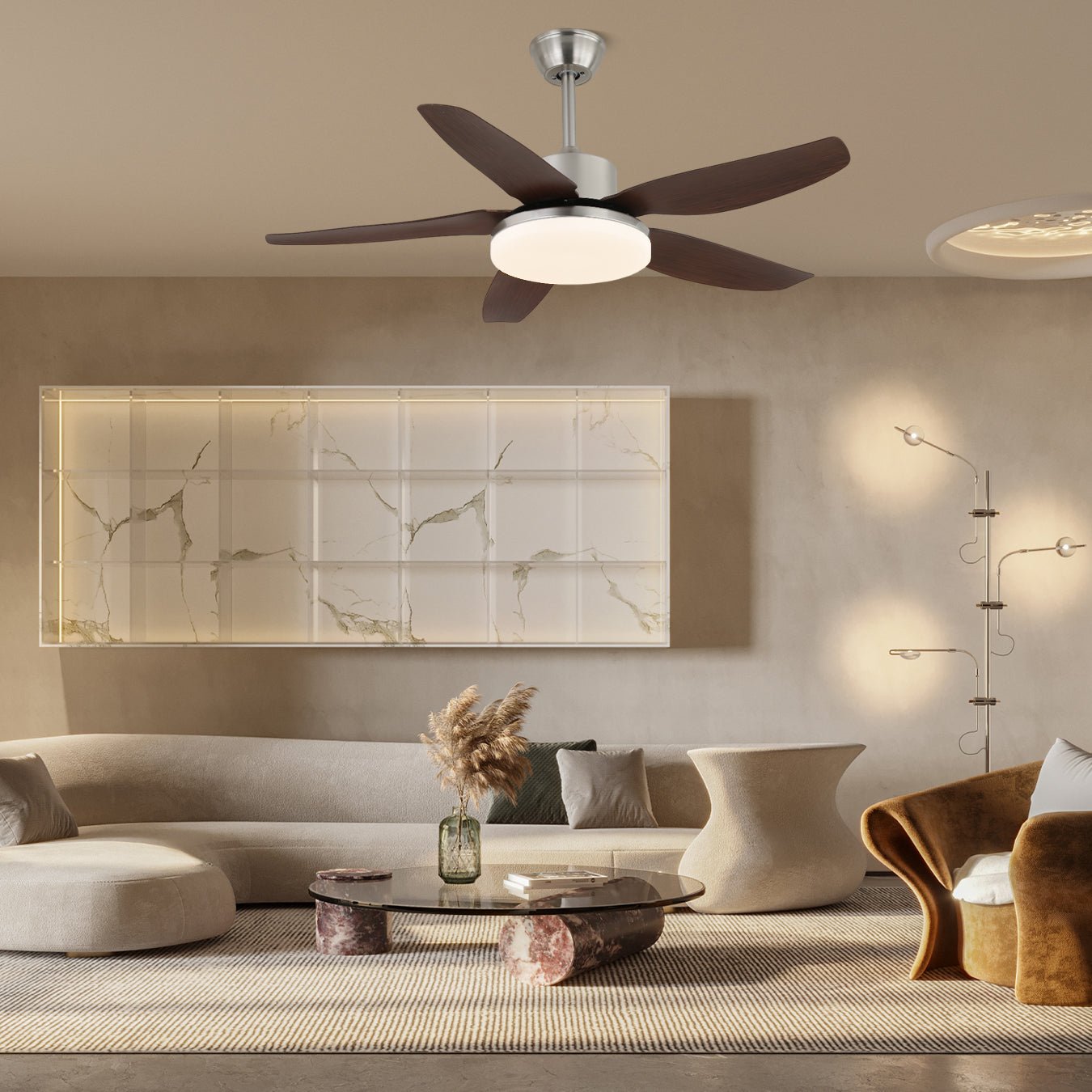 Sofia Ceiling Fan Light by FIFTH & BEAM — product view 3