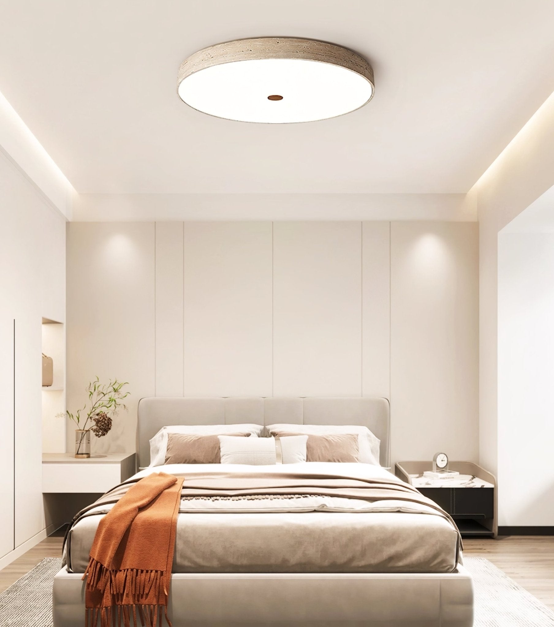 Solaro Travertine Ceiling Lamp by FIFTH & BEAM — product view 9