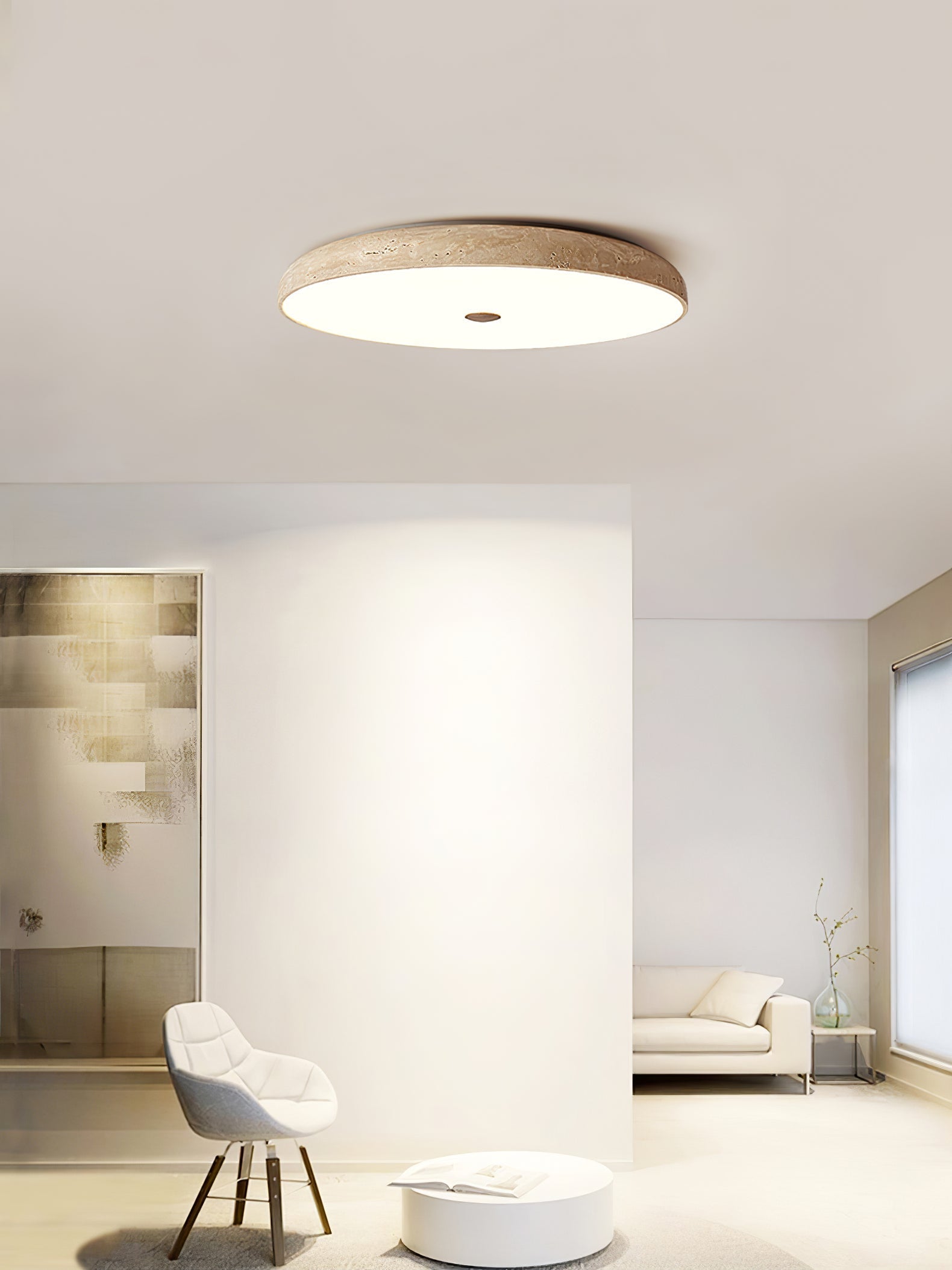 Solaro Travertine Ceiling Lamp by FIFTH & BEAM — product view 22