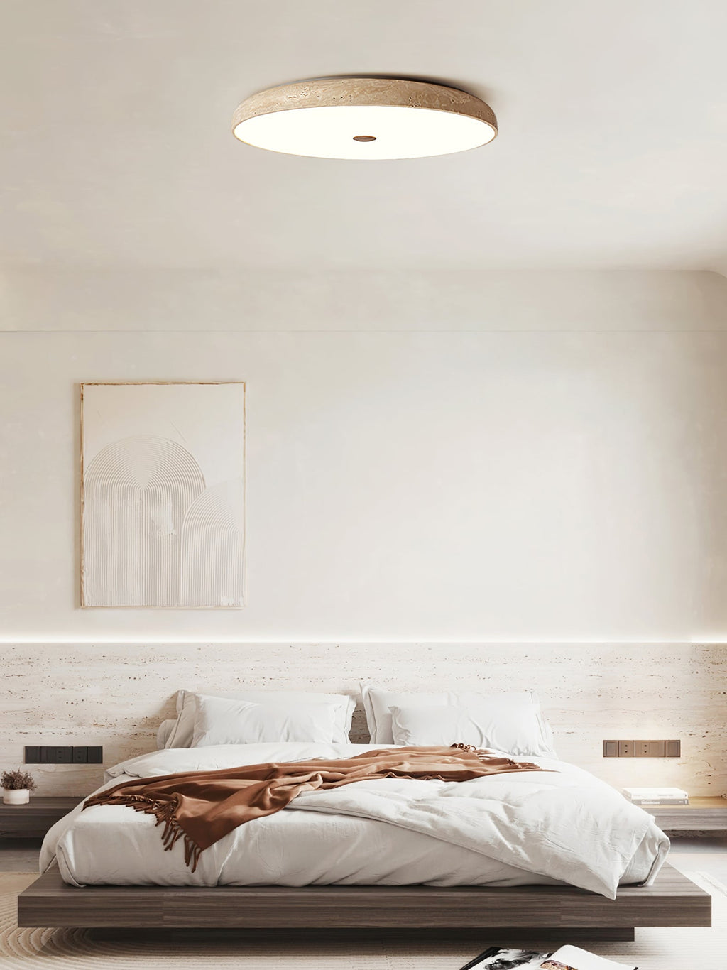 Solaro Travertine Ceiling Lamp by FIFTH & BEAM — product view 5