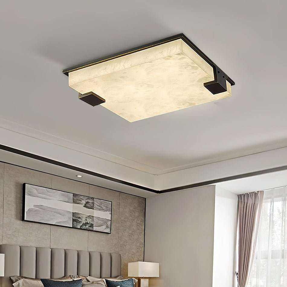 Square Alabaster Ceiling Lamp by FIFTH & BEAM — product view 7