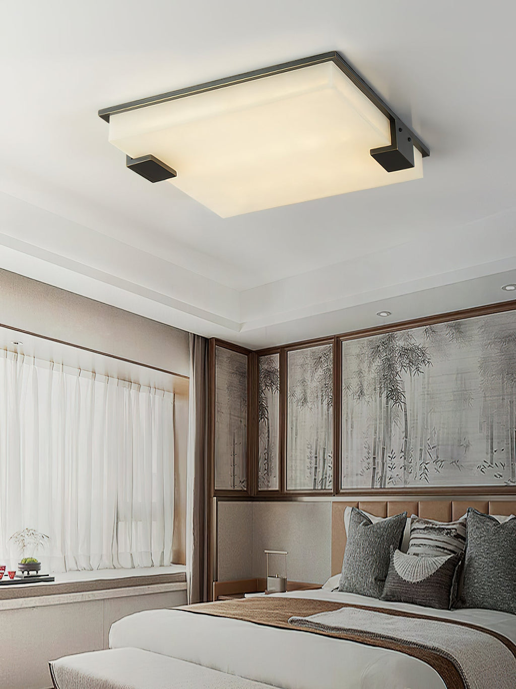 Square Alabaster Ceiling Lamp by FIFTH & BEAM — product view 14