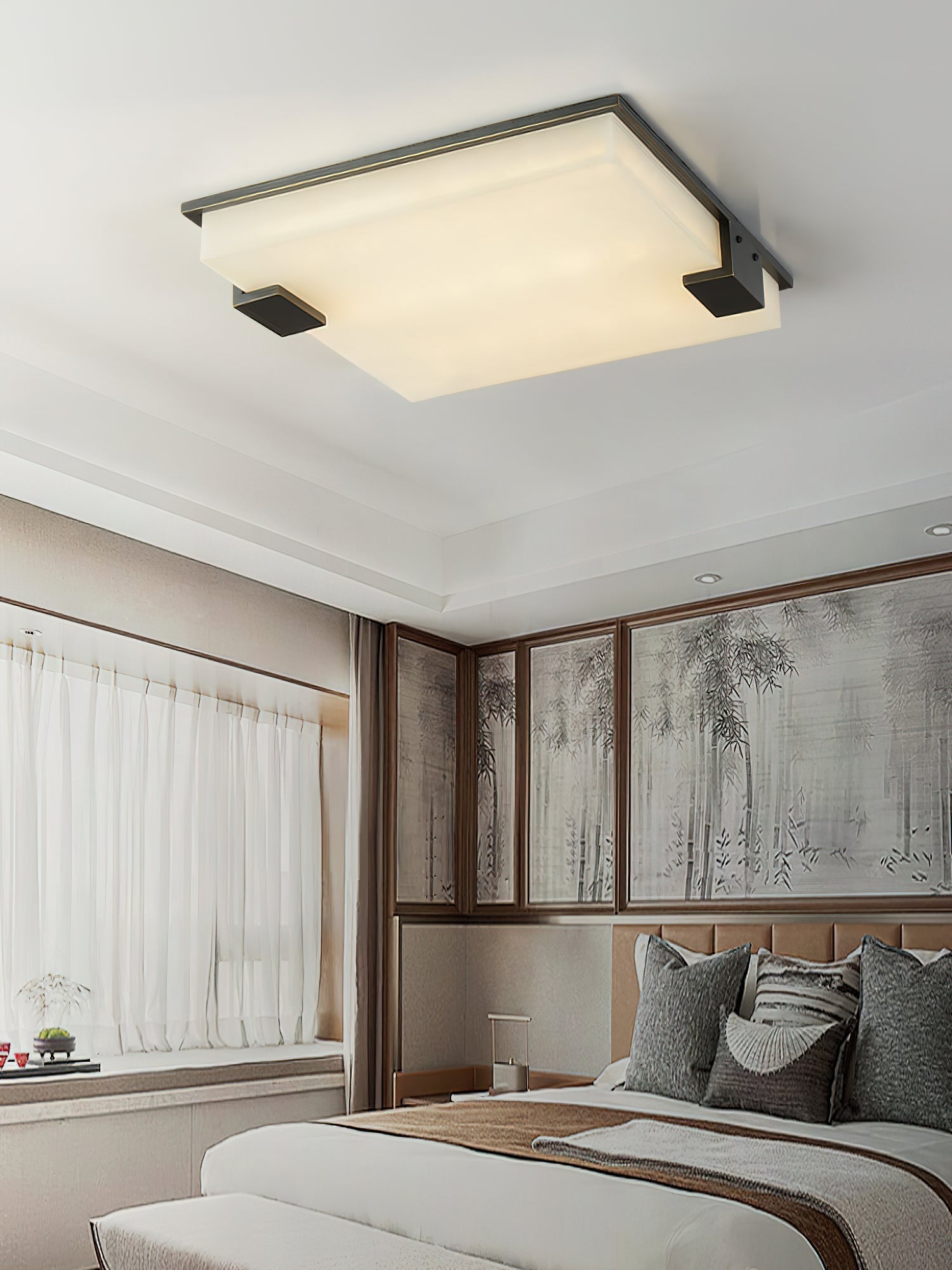 Square Alabaster Ceiling Lamp by FIFTH & BEAM — product view 14