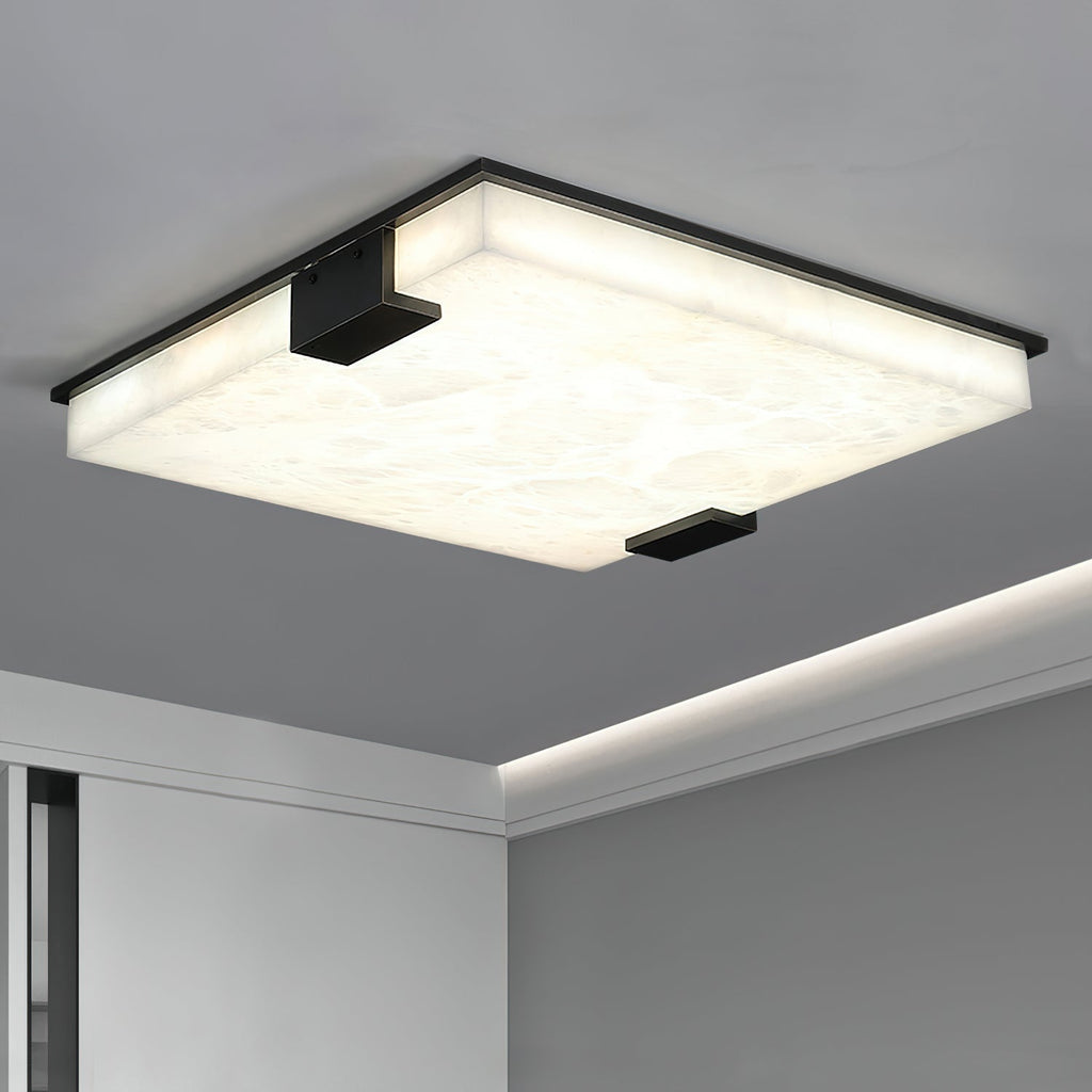 Square Alabaster Ceiling Lamp by FIFTH & BEAM — product view 2