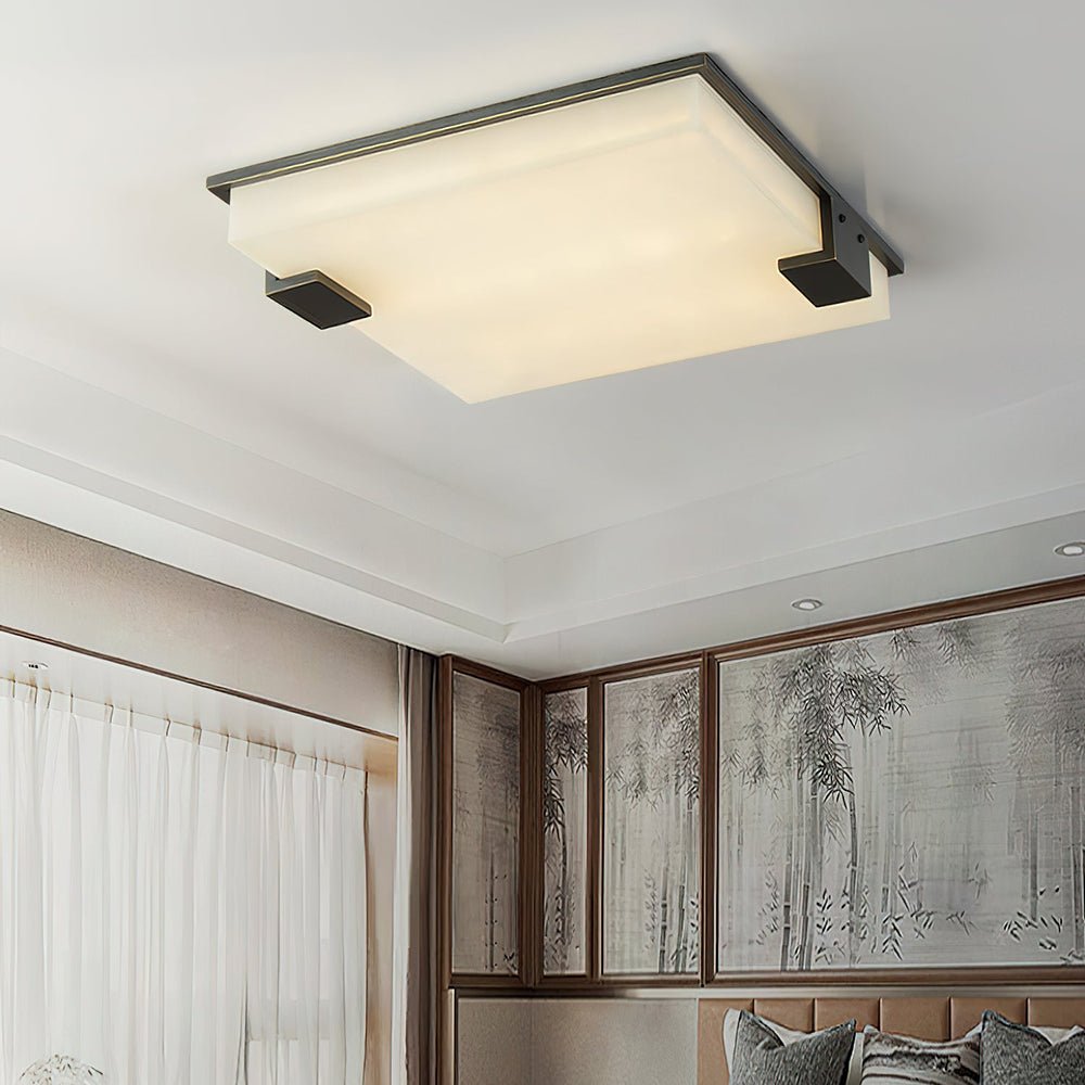 Square Alabaster Ceiling Lamp by FIFTH & BEAM — product view 8