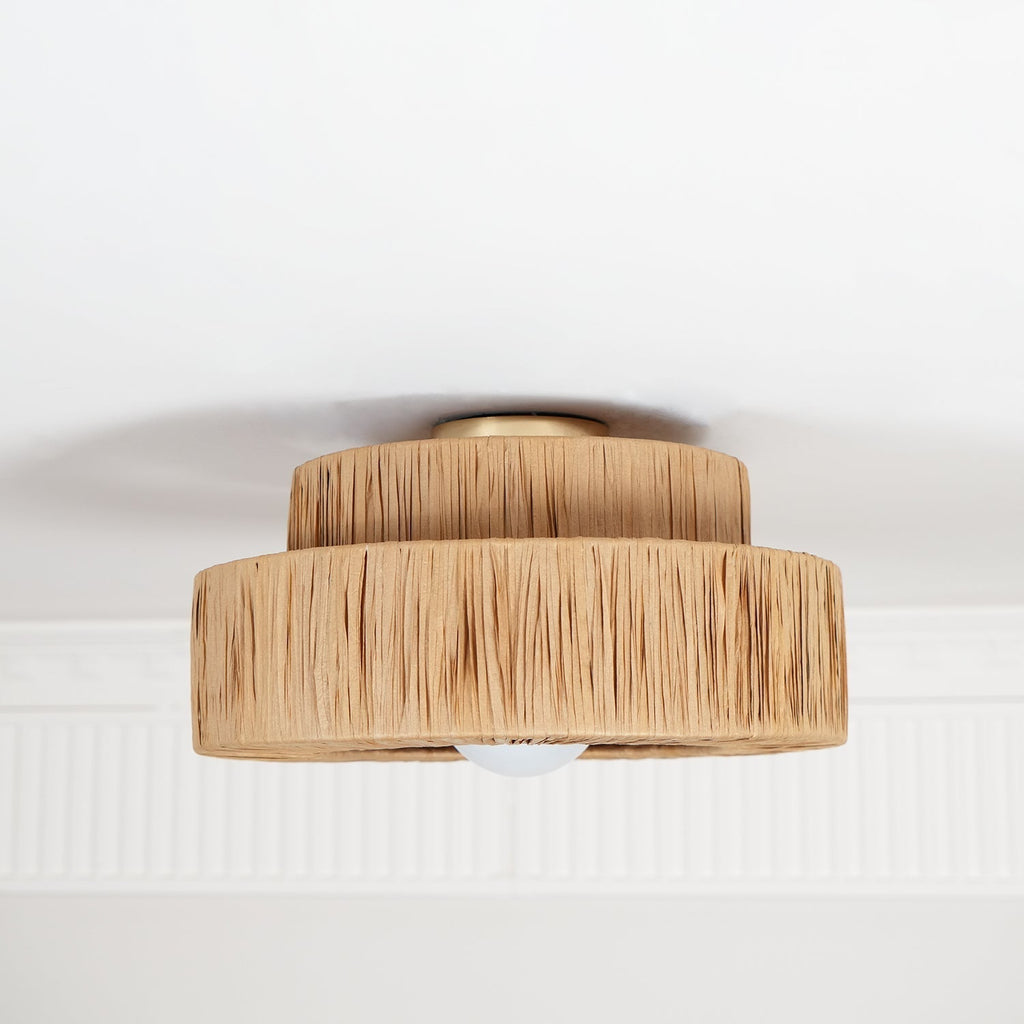 Straw Art Ceiling Lamp by FIFTH & BEAM — product view 24