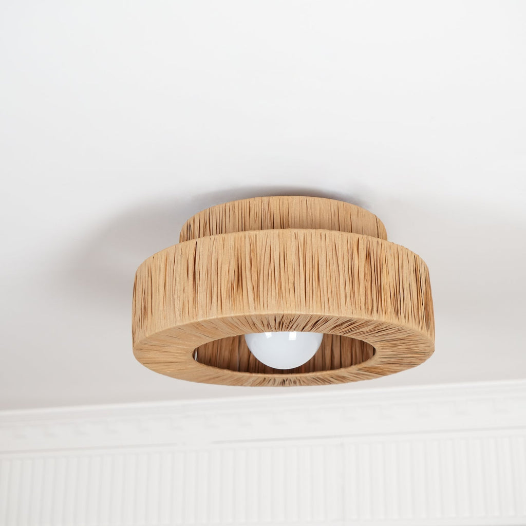 Straw Art Ceiling Lamp by FIFTH & BEAM — product view 28