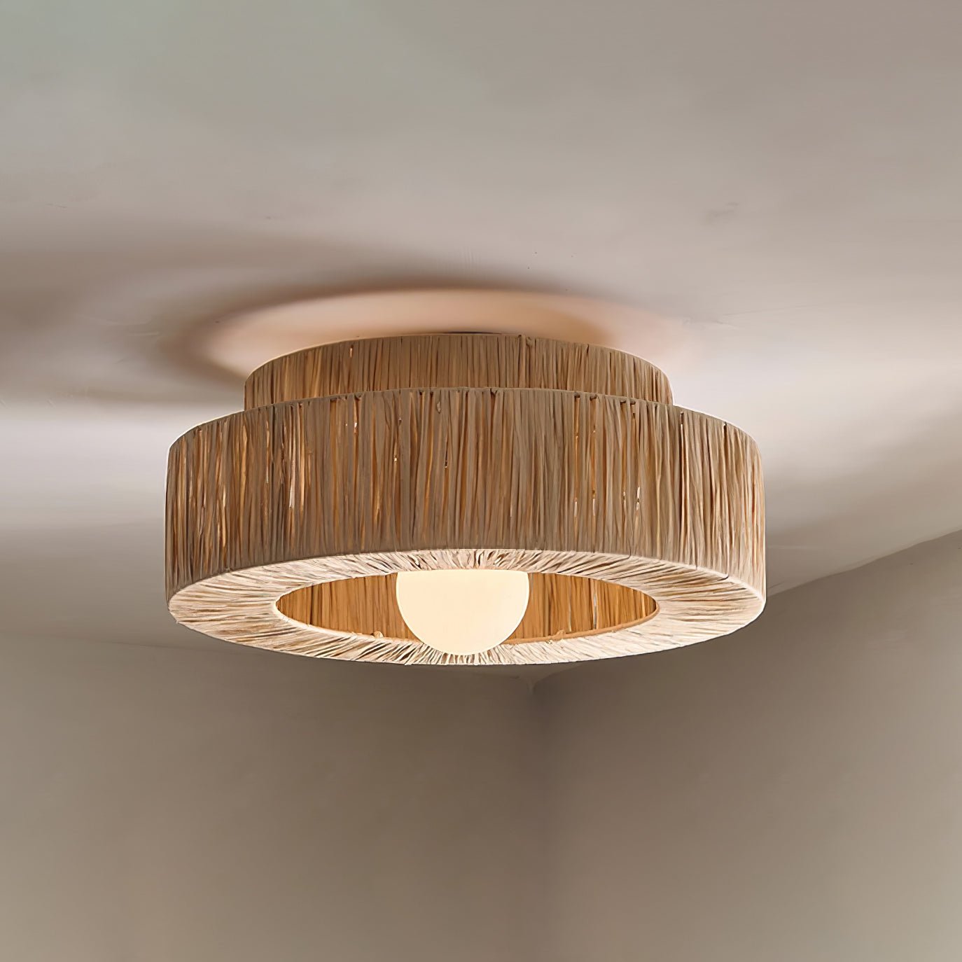 Straw Art Ceiling Lamp by FIFTH & BEAM — product view 11