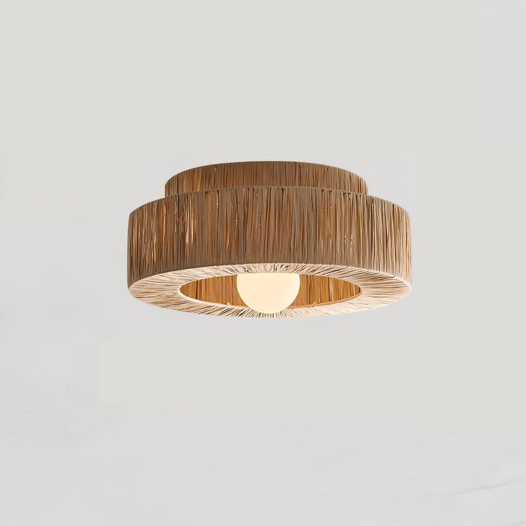 Straw Art Ceiling Lamp by FIFTH & BEAM — product view 17