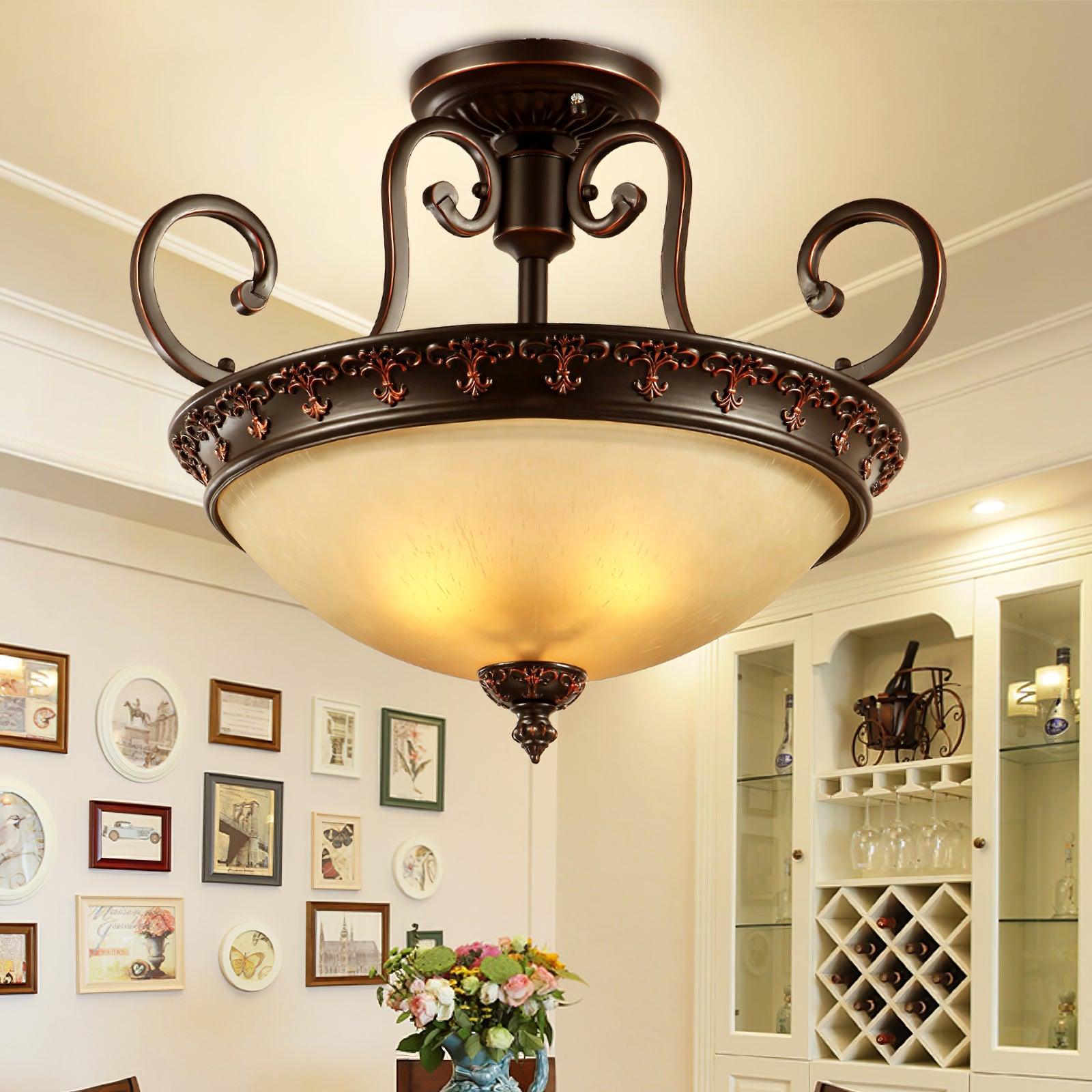 Symphony Semi-Flush Ceiling Light 21.7" by FIFTH & BEAM — product view 9