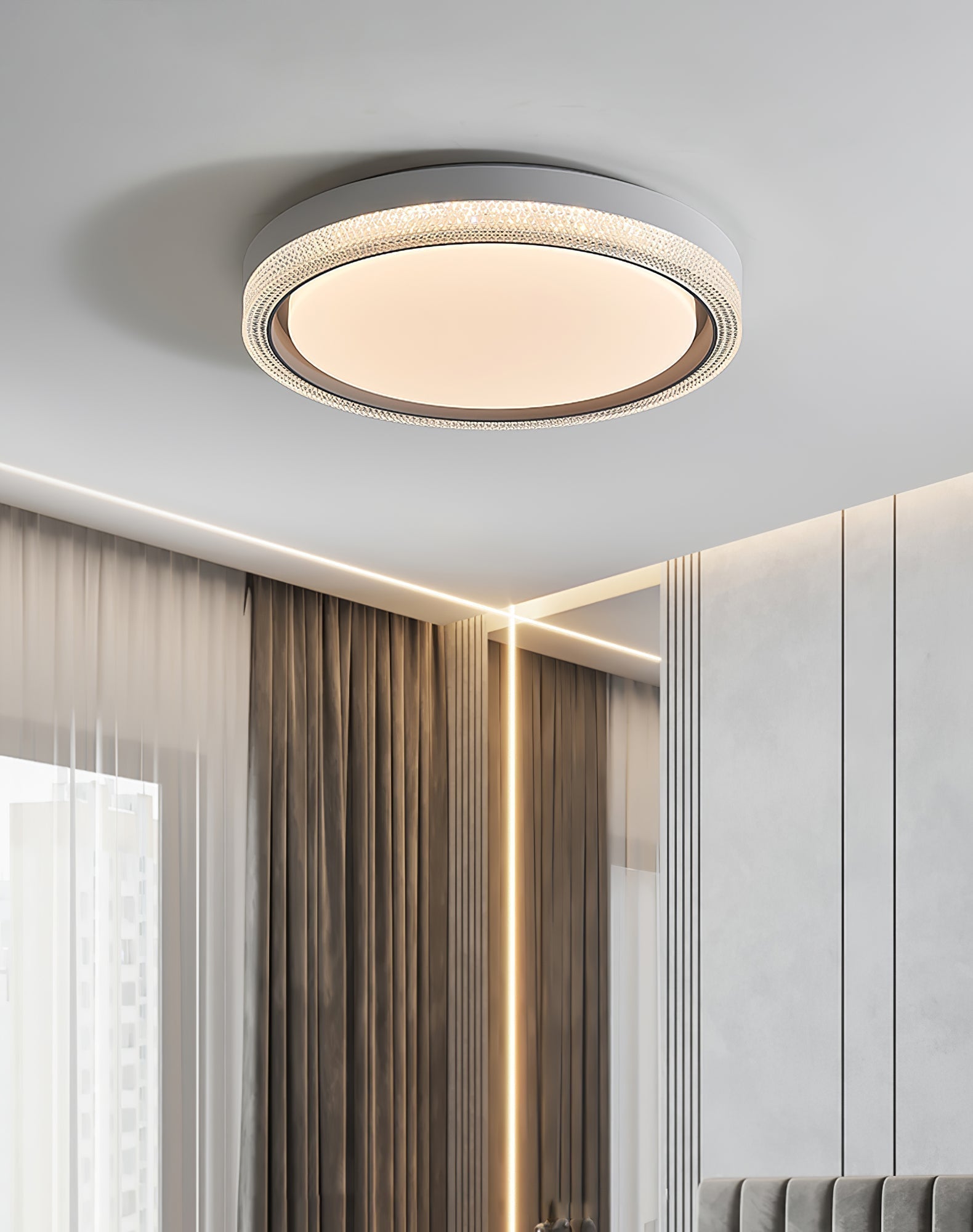 Thin Round Ceiling Lamp by FIFTH & BEAM — product view 4