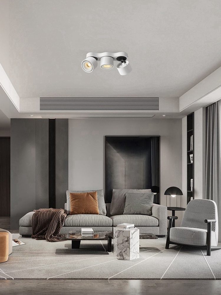 Three-heads Rotating Folding Ceiling Lamp by FIFTH & BEAM — product view 5