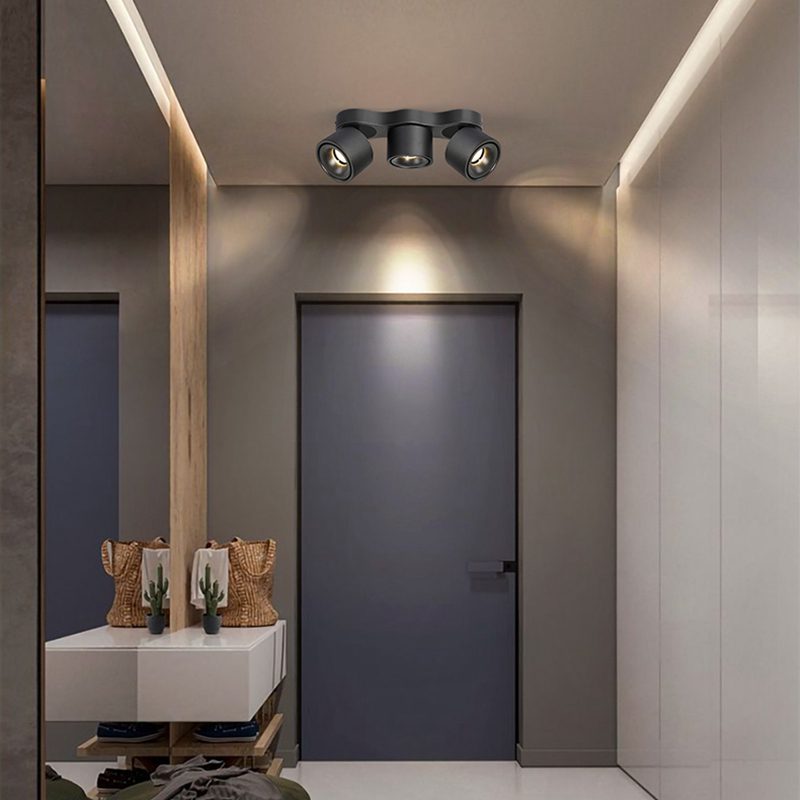 Three-heads Rotating Folding Ceiling Lamp by FIFTH & BEAM — product view 4