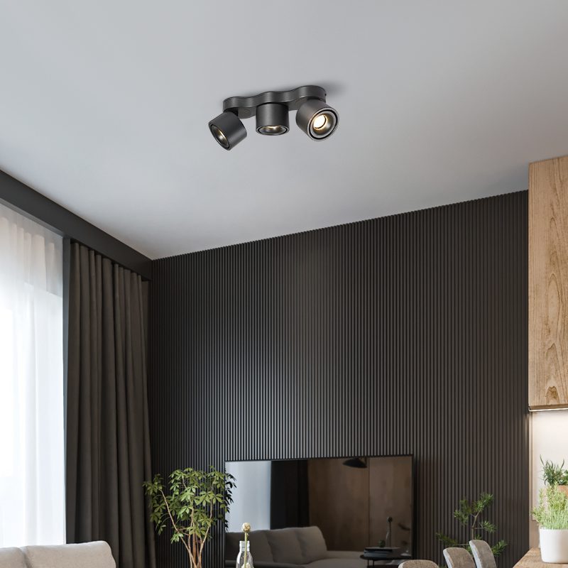 Three-heads Rotating Folding Ceiling Lamp by FIFTH & BEAM — product view 3
