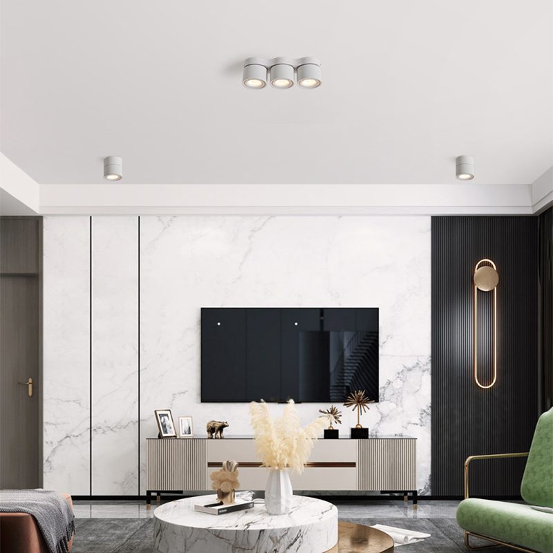Three-heads Rotating Folding Ceiling Lamp by FIFTH & BEAM — product view 9