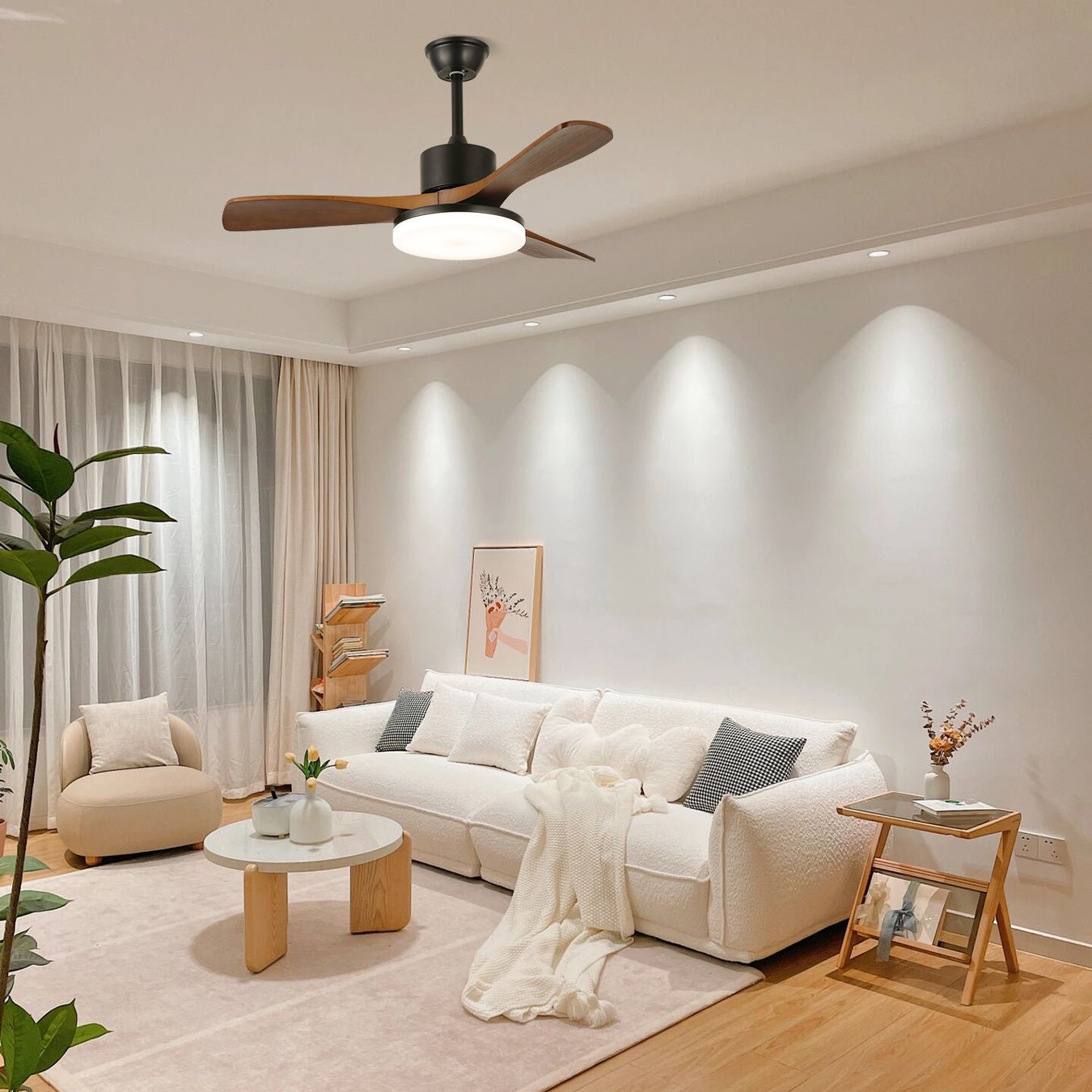 Morty Adams Wooden 48"/52" Ceiling Fan Light by FIFTH & BEAM — product view 6
