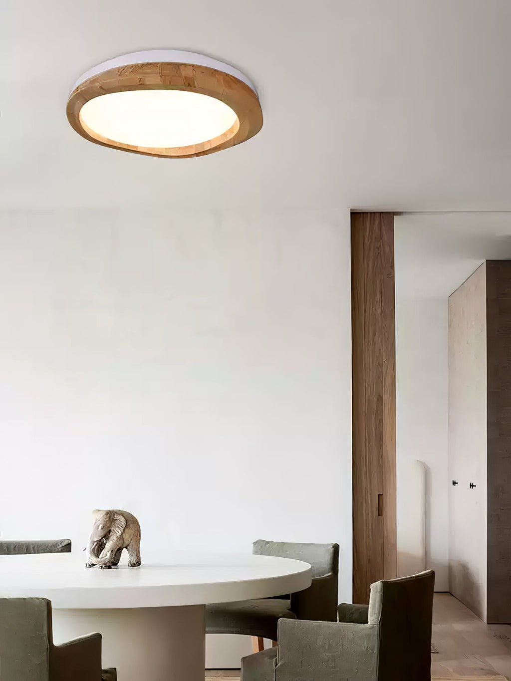 Timber Round Wood Ceiling Lamp by FIFTH & BEAM — product view 23