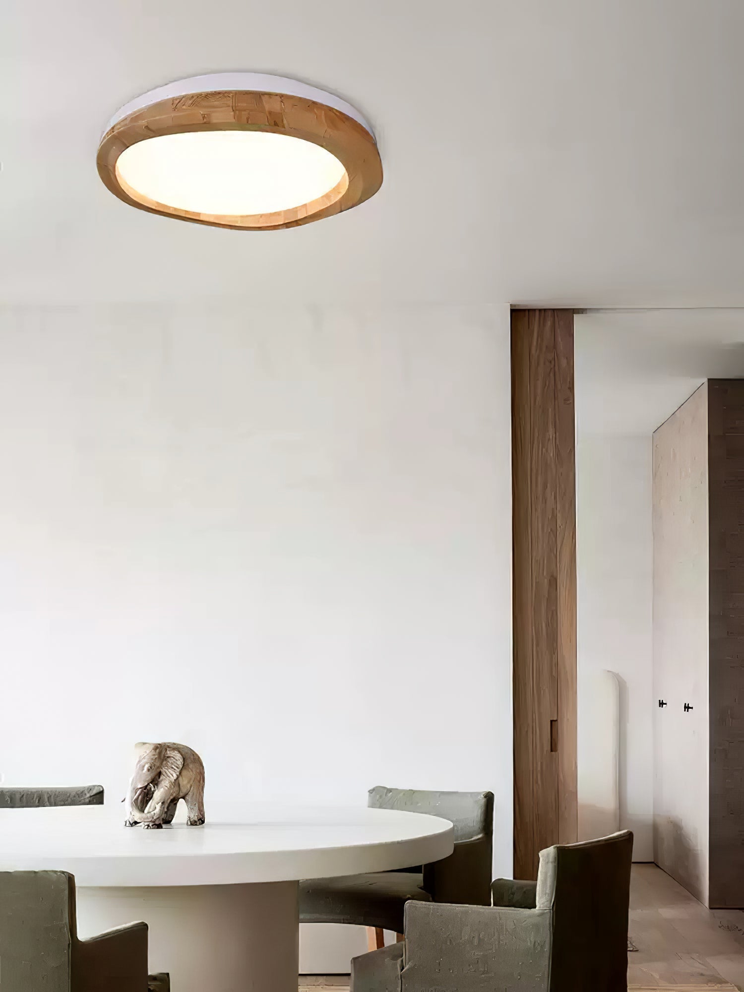 Timber Round Wood Ceiling Lamp by FIFTH & BEAM — product view 23