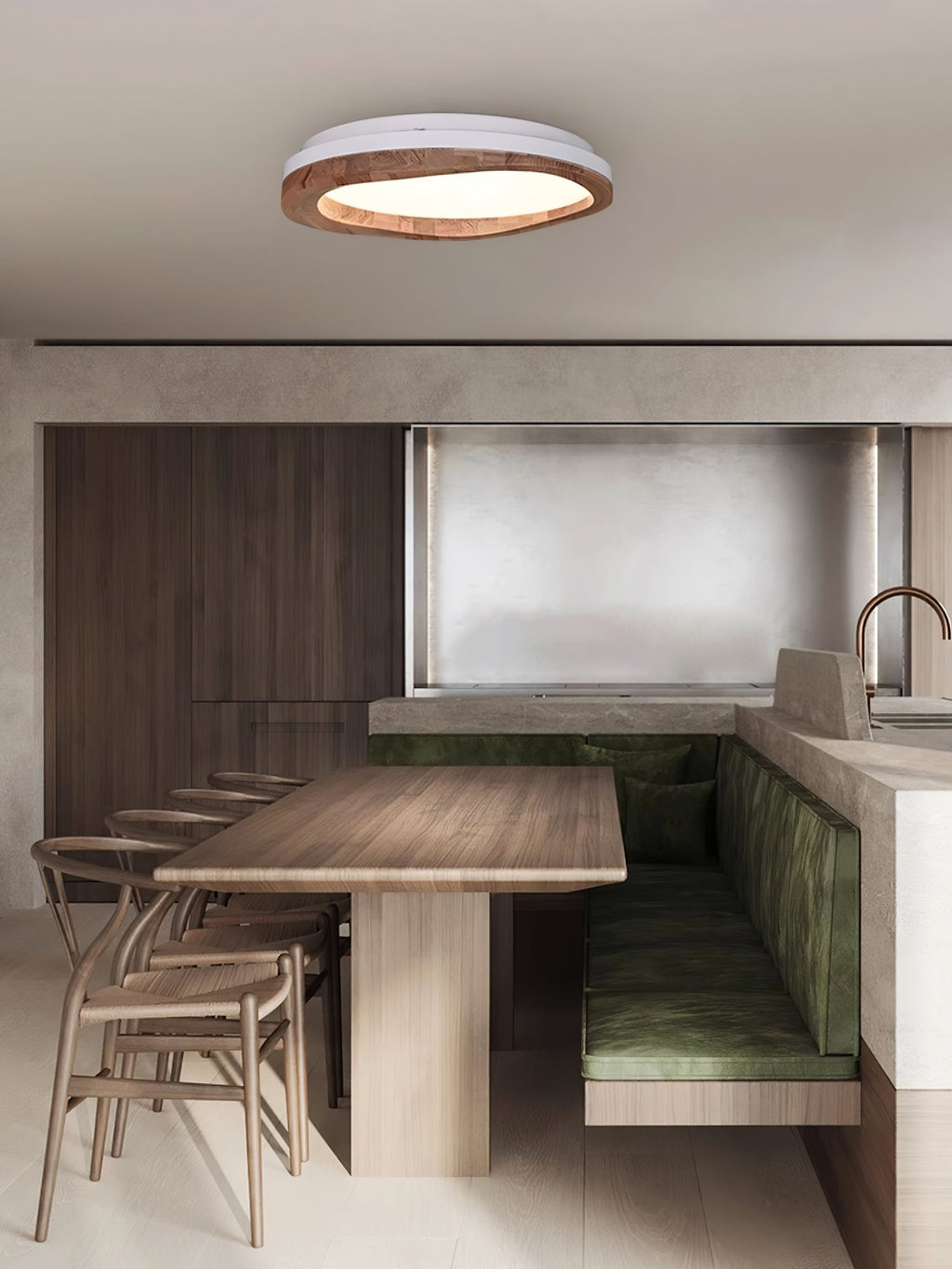Timber Round Wood Ceiling Lamp by FIFTH & BEAM — product view 14