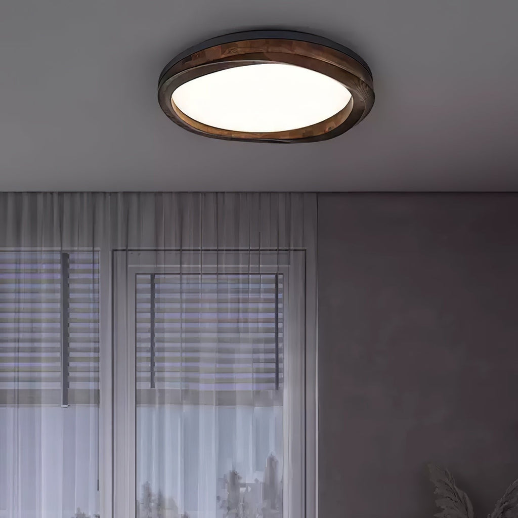 Timber Round Wood Ceiling Lamp by FIFTH & BEAM — product view 19
