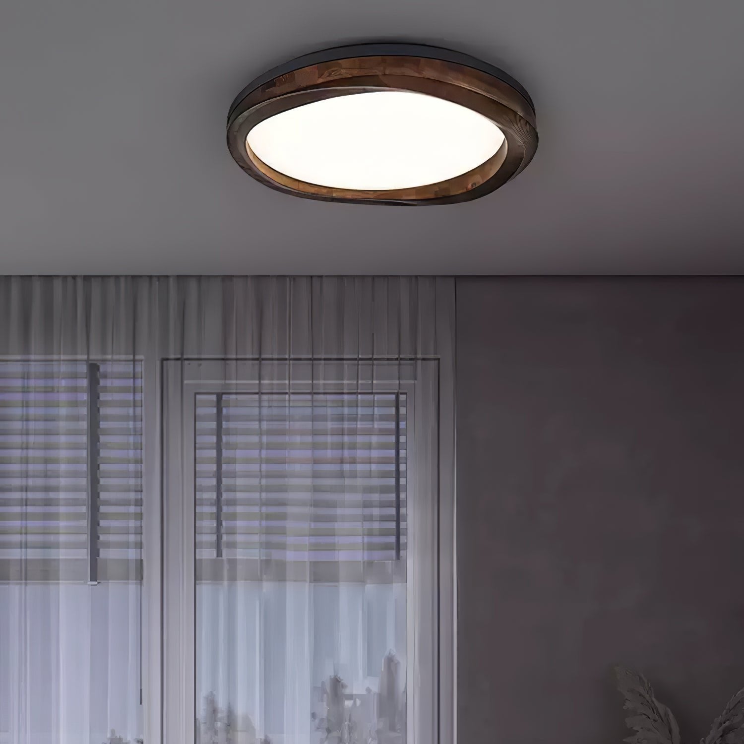 Timber Round Wood Ceiling Lamp by FIFTH & BEAM — product view 19